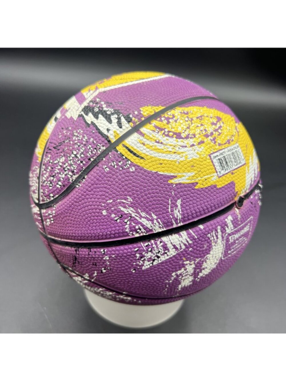 Vtg Spalding/LA LAKERS NBA Souvenir/Kid Toy Mini 7" Basketball; Purple/Yellow - Picture 6 of 9